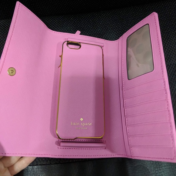 Kate Spade Pink Leather Wallet with Phone Case - Picture 3 of 6